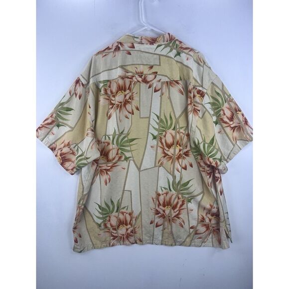 Tommy Bahama Men Tropical Floral Silk Camp Shirt Sz XXL Button Down Short Sleeve - Picture 6 of 9